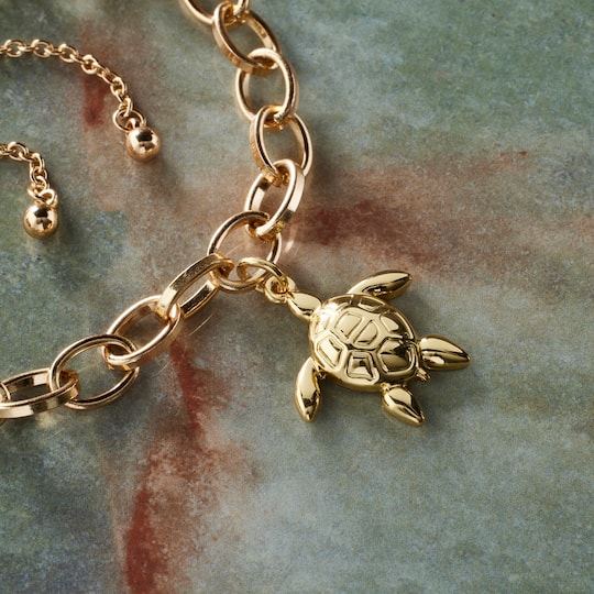12 Pack: 14K Gold Plated Turtle Charm by Bead Landing™